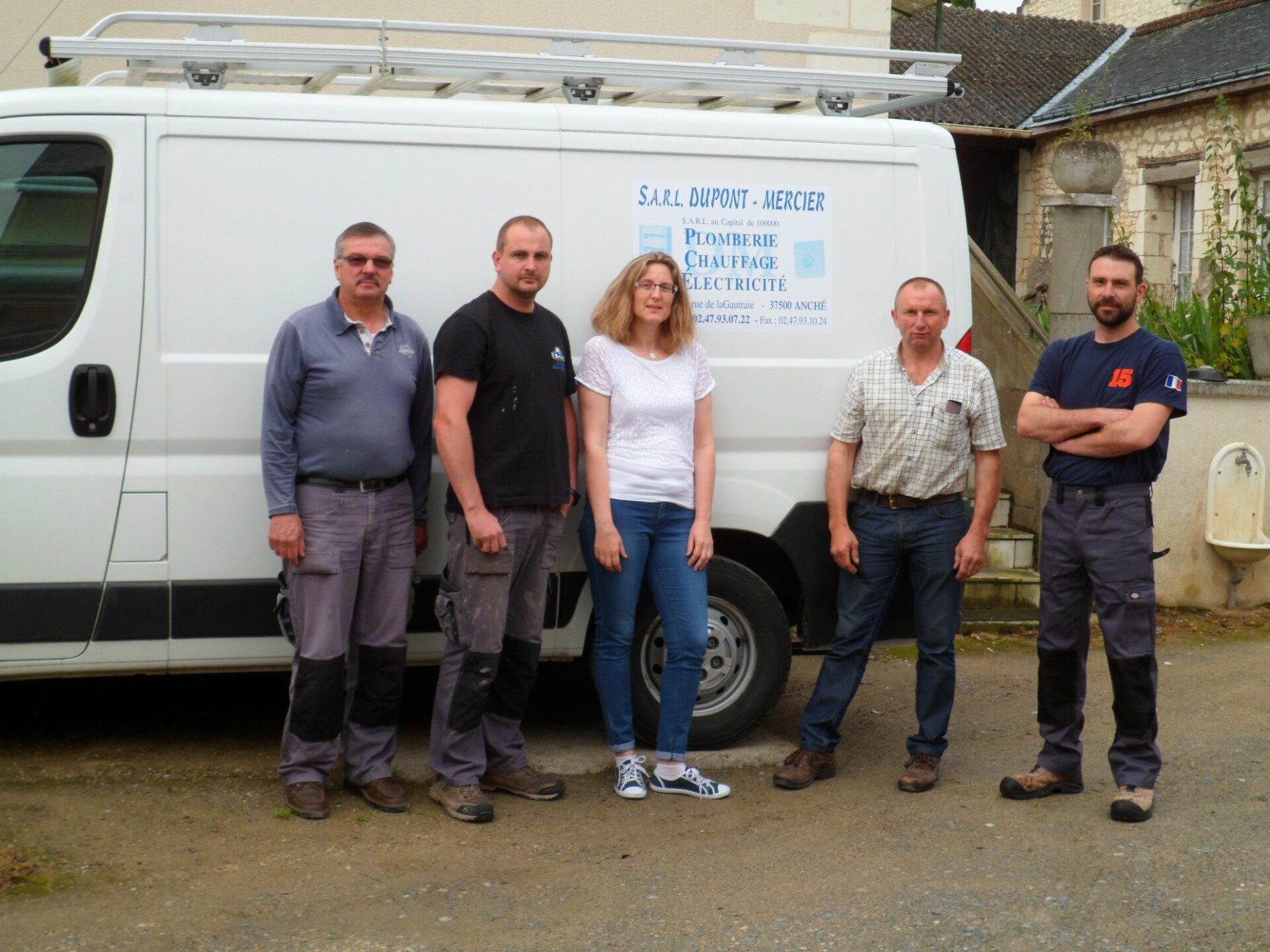 Equipe de l'entreprise Dupont Mercier à Anché près de Chinon